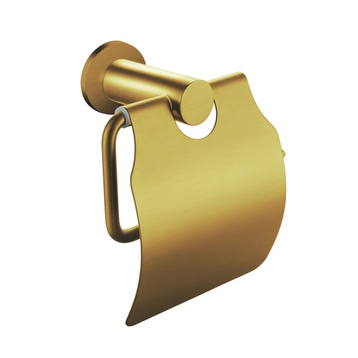 [CR2112-BG] WC-ROLLENHALTER MIT KLAPPE – GEBÜRSTETES GOLD
