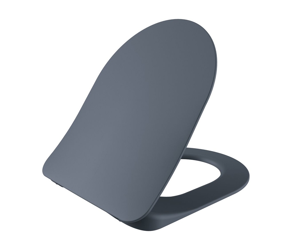 CREAVIT DUCK WC-SITZ – D-MODELL – SCHLANKES DESIGN – SOFT-Close – Schnellverschluss – Duroplast – Edelstahlscharniere – Mattierter Basalt