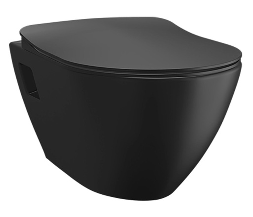 [TP325-50SM00E-0005] DESIGN-HÄNGE-WC MIT EDELSTAHLSPRAY (BIDET), MATTSCHWARZ