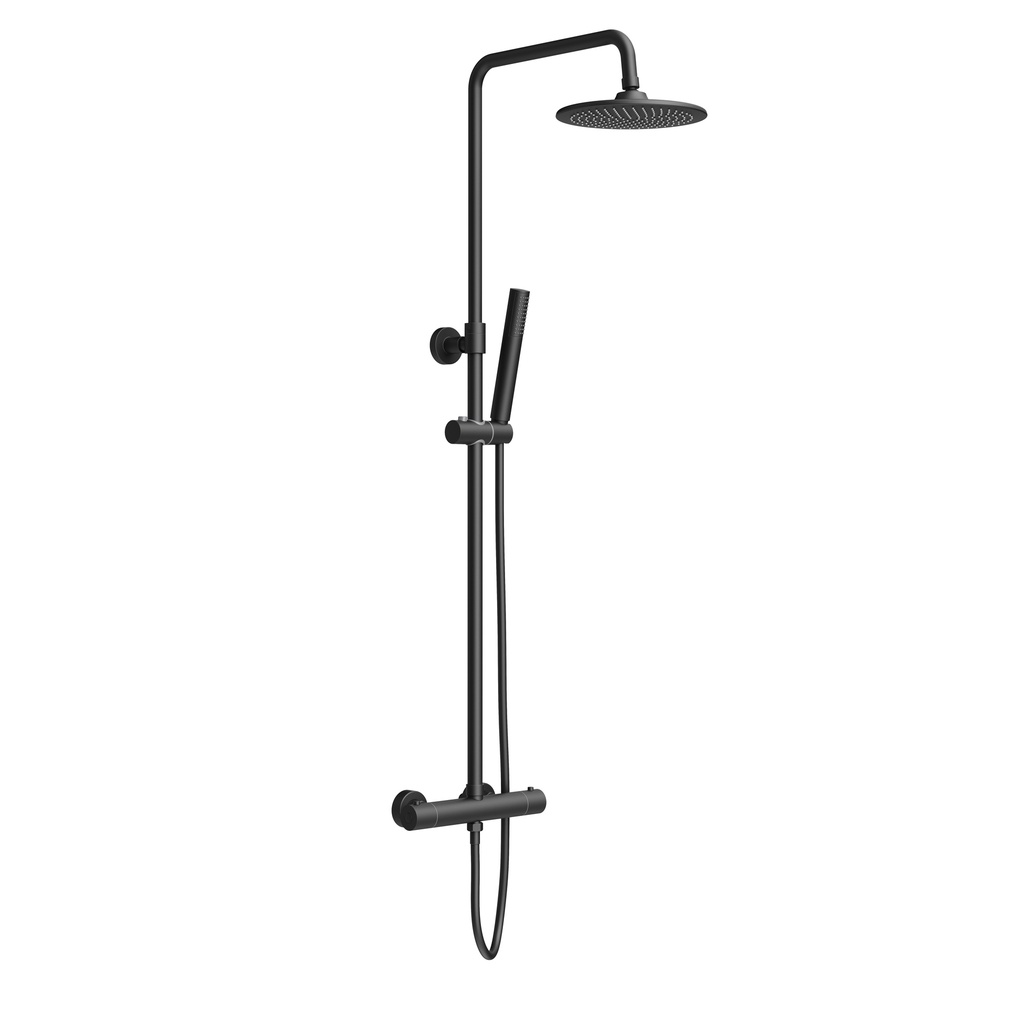 [OPT1B] Optima Rondo Regenduschset thermostatisch - Mattschwarz