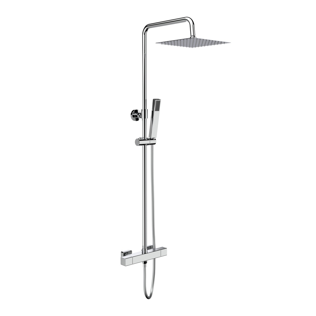 [OPT2] Optima Quadro Regenduschset thermostatisch - Chrom