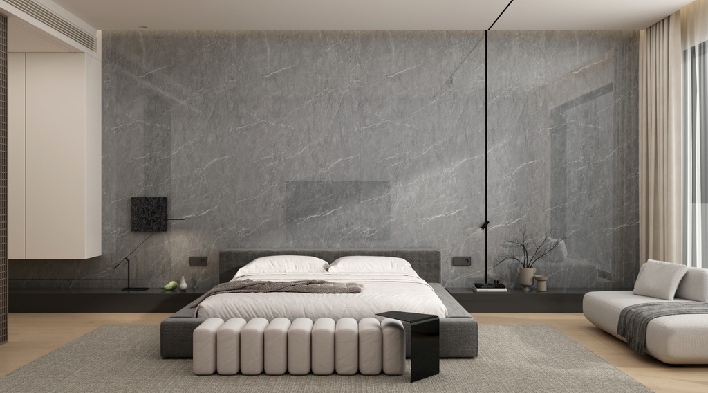 [CO.PVC-9945-2] PVC Wall Panel Concrete Grey 2700 × 1220 × 3 mm